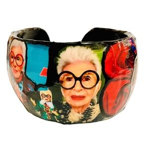 Iris Apfel Cuff Bracelet Fashion Icon Vogue Jewelry Handmade
